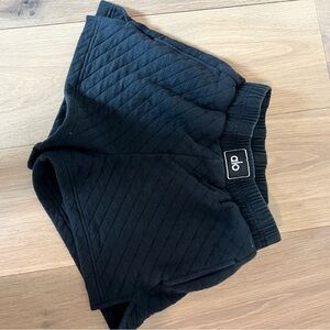 ALO Yoga Black Quilted Athletic Shorts